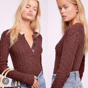 FP - All My Friends Henley Knit Sweater